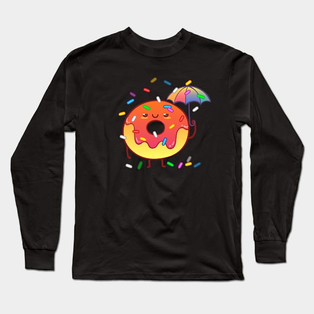 Cute Donut Long Sleeve T-Shirt by binhlum